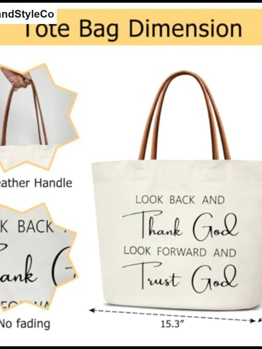 Canvas Tote Bag Reusable Grocery Shoulder Bag for Work Travel Gym